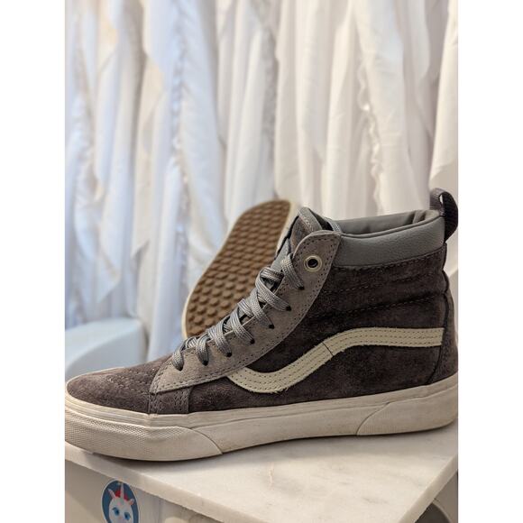 Vans Suede High Top Scotchgard (Rabbit/Frost Gray) Size Mens 6.5 Womens 8 UK 5.5 - Picture 5 of 10